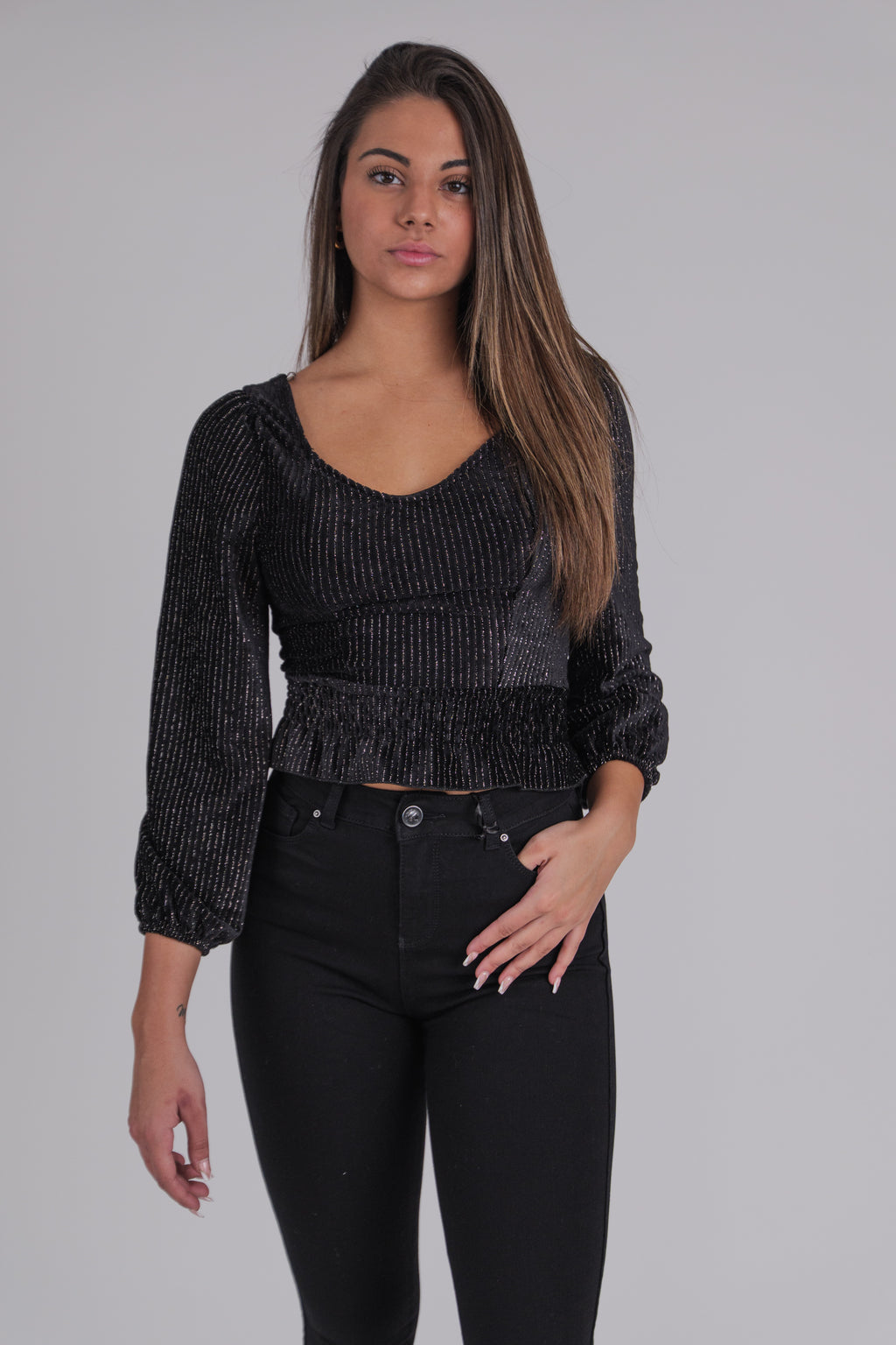 Blusa manga larga